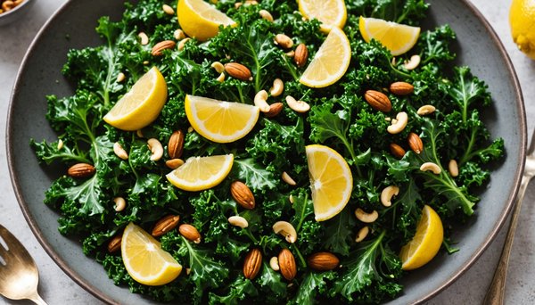 Maîtrisez l"art de la salade de kale : recette éclatante avec vinaigrette au citron et noix toastées !